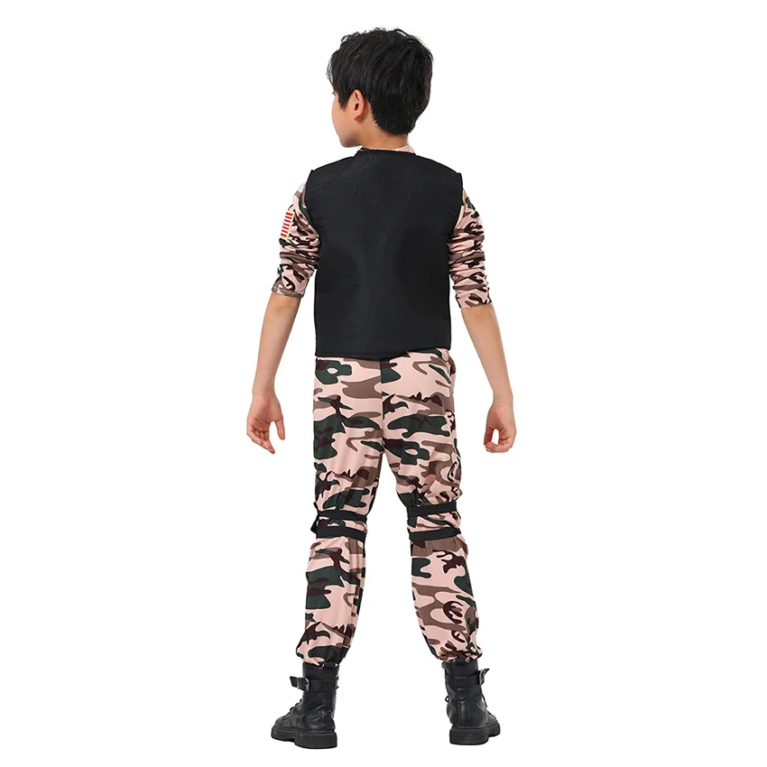 Gilet delle forze speciali Navy Seals Uniforme Costume di Halloween per bambini Cosplay Anime Abito in maschera Abiti di carnevale Festival Travestimento