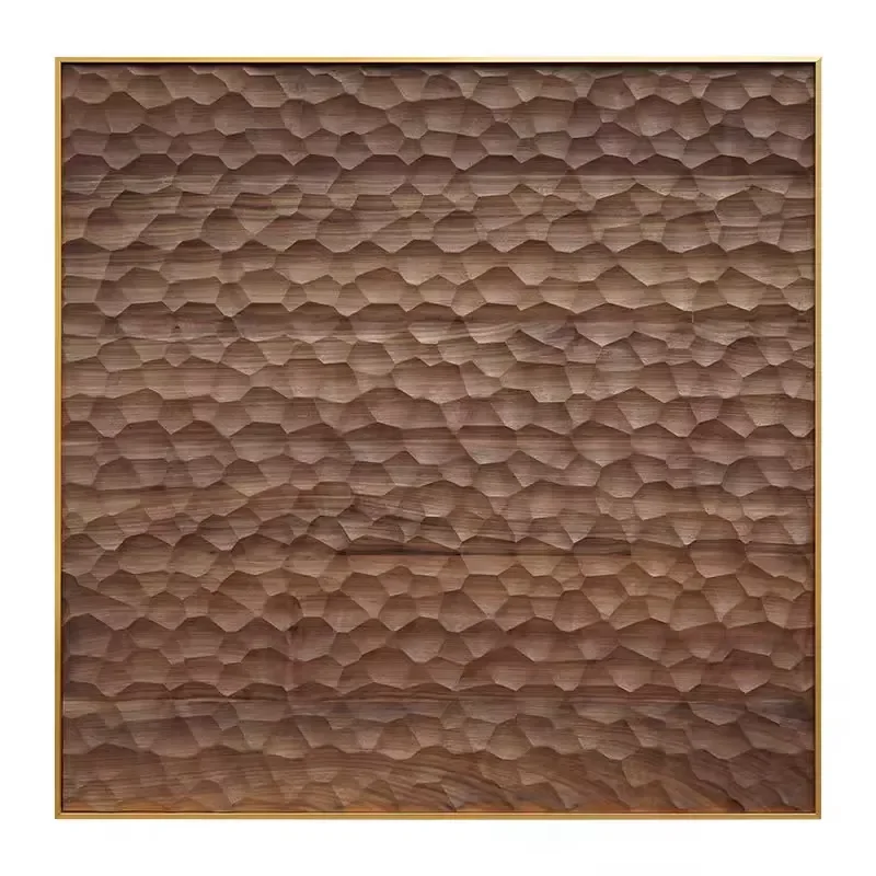 Black Walnut Wood Hand Carving Wood Home Products Artwork 3d Wall Art Wooden Painting Wall Decor for Living Room