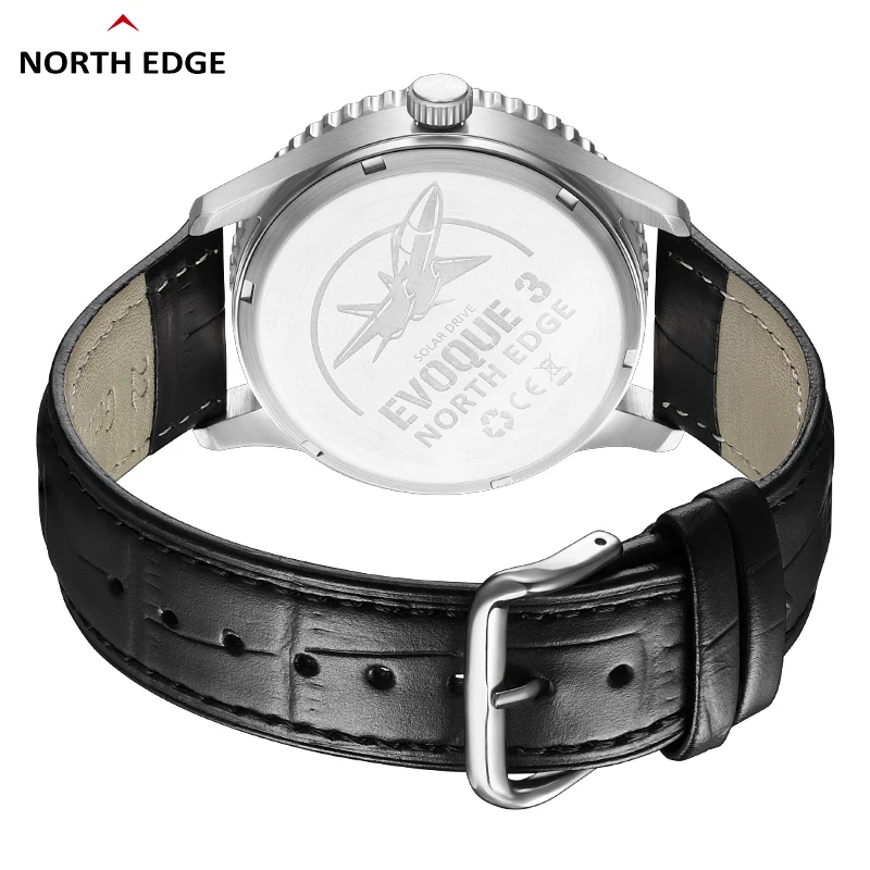 NORTH EDGE EVOQUE 3 Men Digital Watch Waterproof 50M Men's Sport Wristwatches Solar Power Luminous Enviormentally Clock