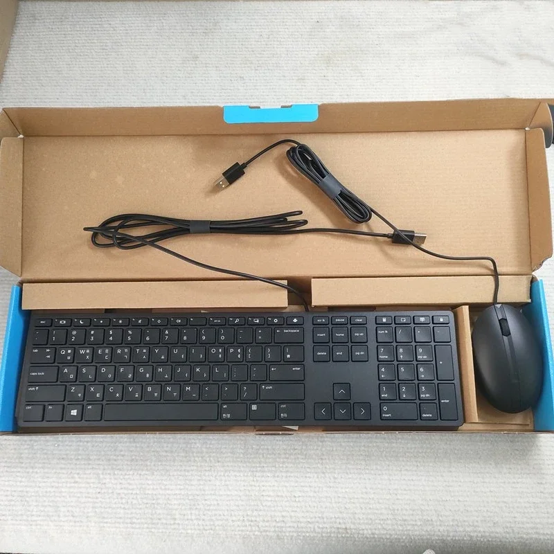 

Korean layout usb Wired 320MK Mouse and Keyboard For HP Desktop office keyboard