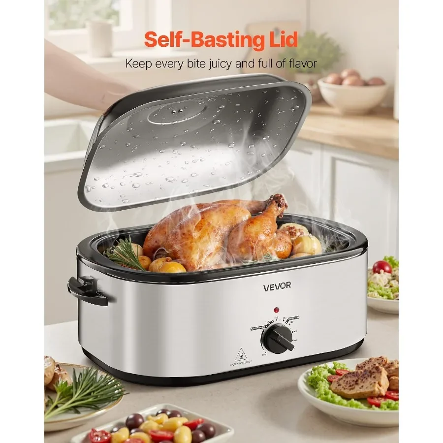 Electric Turkey Roaster With Buffet Server 4