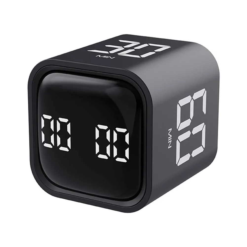 Cube Timer Productivity Timer Custom Countdown Gravity Sensor Flipping Mini Digital Electronic Timer for Cooking Fitness Study