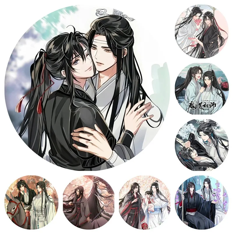 

58mm Mo Dao Zu Shi Cosplay Anime Badge Lan Zhan Wei Wuxian Lan Wangji Brooches Pin for Clothes Decor Women Men Accessories Gift