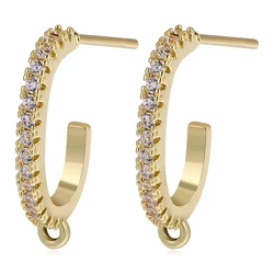 Juya DIY 18K Gold Silver Plated Anti-Allergy Earwire Fasteners Basic Earring Hook Fixtures For Handmade Women's Shvenzy Making
