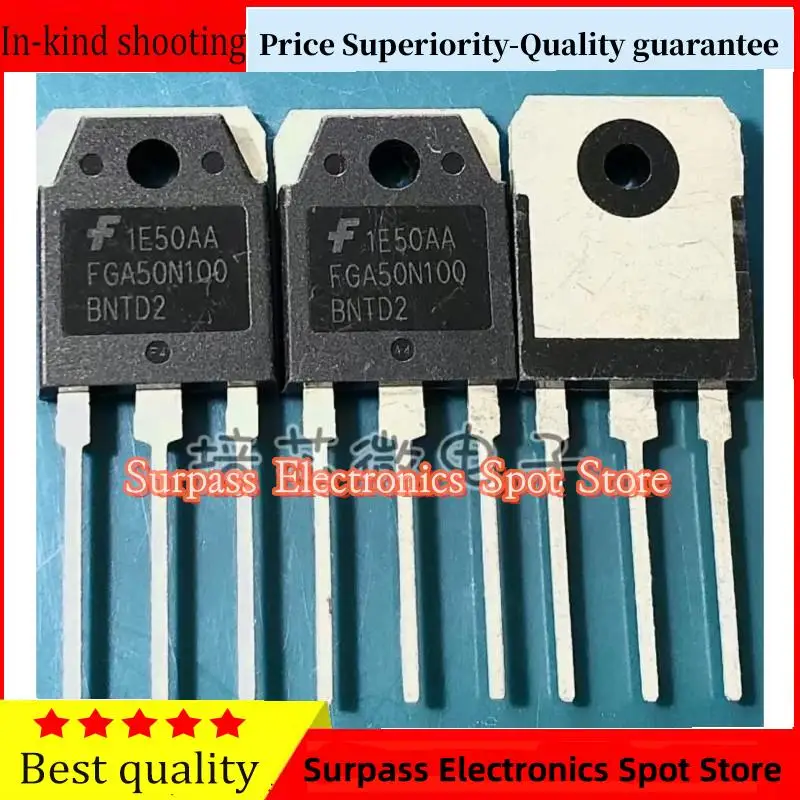 10PCS-100PCS  FGA50N100 FGA50N100BNTD2  TO-3P 1000V 50A IGBT Price Superiority-Quality guarantee