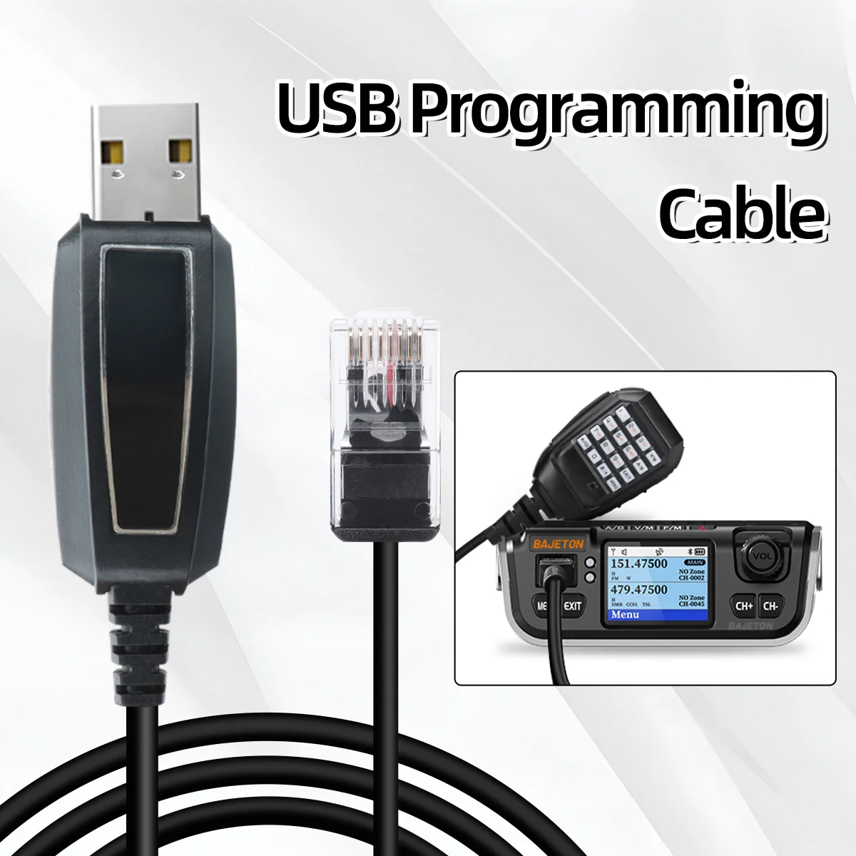 BAJETON Original M520D USB Programming Cable Support Windows For Chierda M520D Mobile Radio