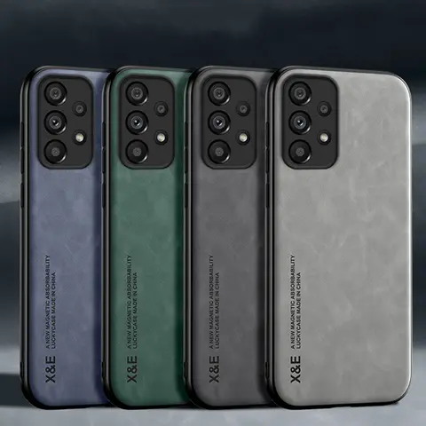 Para samsung galaxy a71 a73 a72 a70 a51 a52 a53 a33 a31 a13 a14 a34 a22 a21s a12 m33 caso magnético pele de carneiro luxo capa de couro