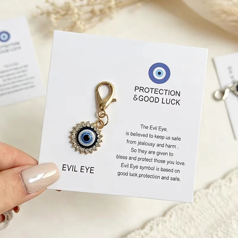 1 unidade Chaveiro Olho Grego Azul Turco para Mulheres, Acessório Decorativo para Mochilas, Presente, Pingente Talismã Olho Azul
