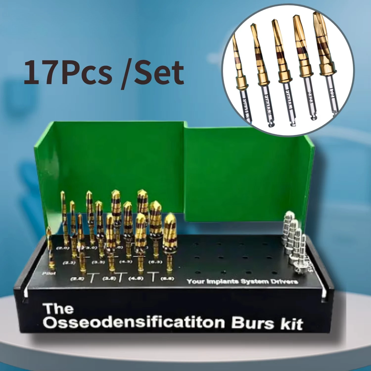Dental Osseodensification Burs Diamond Coated Maxillary Sinus Lift Implant Drivers Kit For Dental Implant Surgery Drill Bur