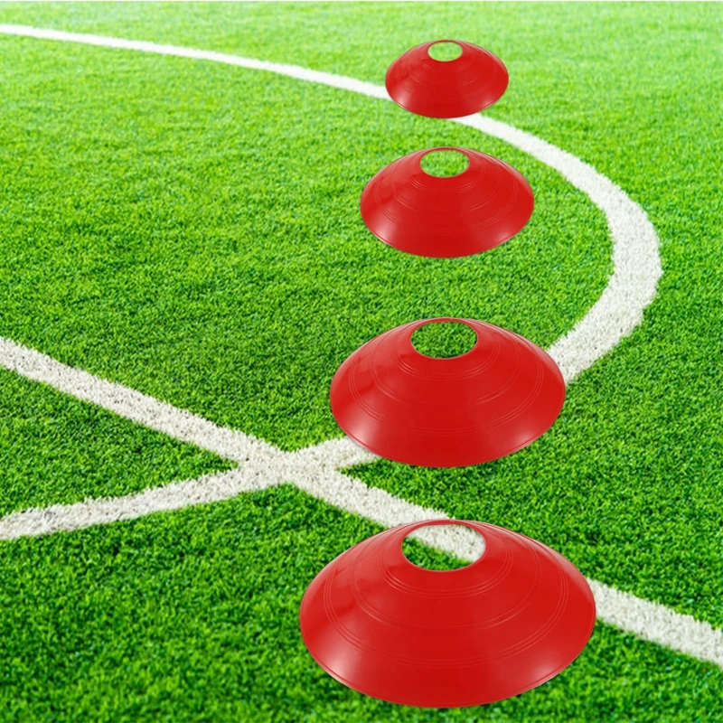 10Pcs Soccer Disc Cone Set Agility Training Saucer Cones Marker Exercise Space Bucket Sports Equipment Football Club Train Sign