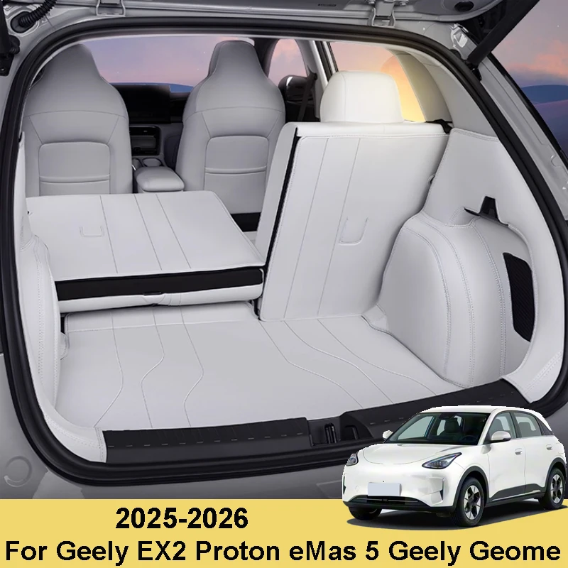 

For Geely EX2 Proton eMas 5 Geely Geome 2025 2026 Car Leather Trunk Cushion Anti Fouling Anti Dirt Protection Interior Accessory