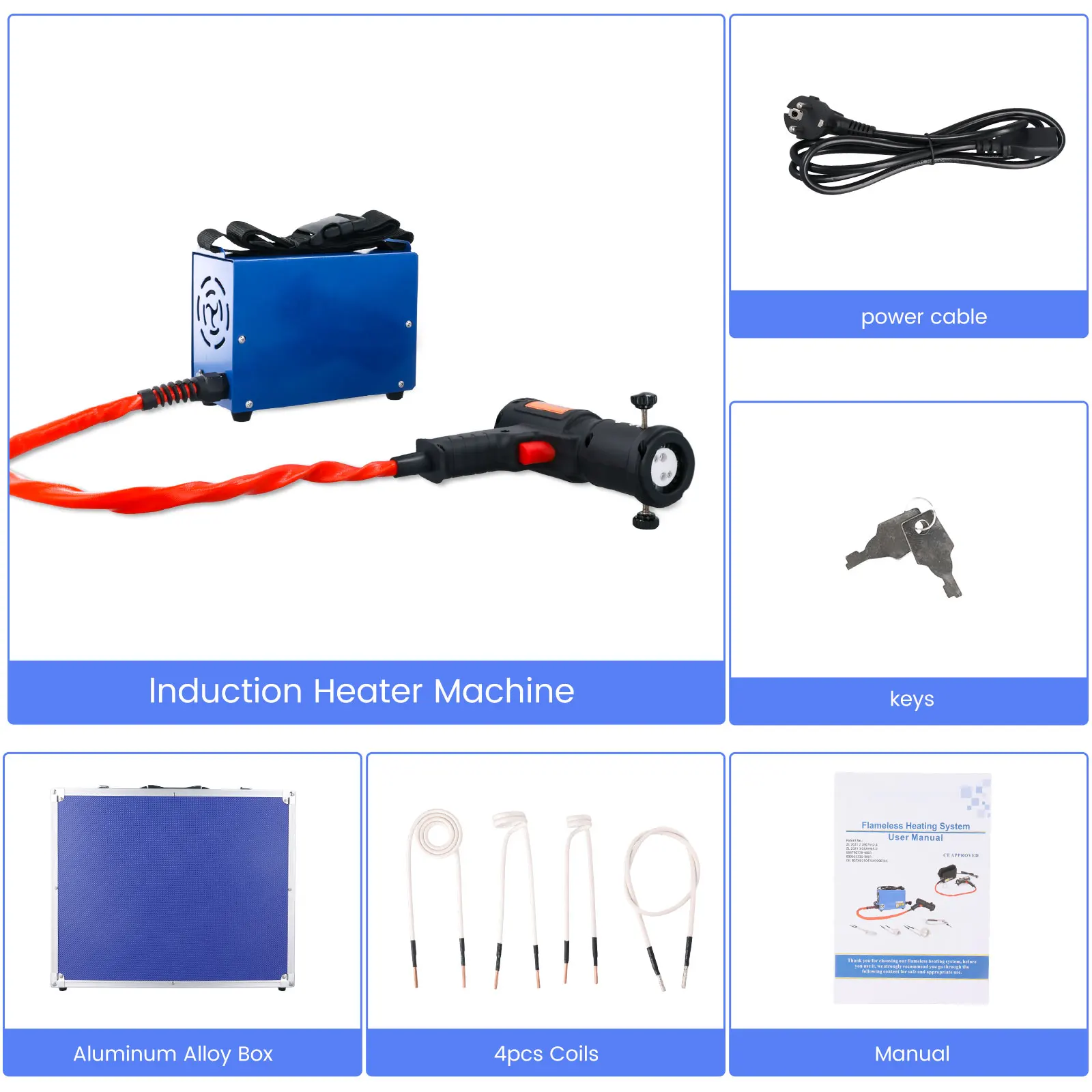 Hikity 1500 واط المغناطيسي جهاز تسخين حثي عدة جهاز تسخين حثي أداة إصلاح السيارات باليد المغناطيسي سخان الترباس أداة إزالة