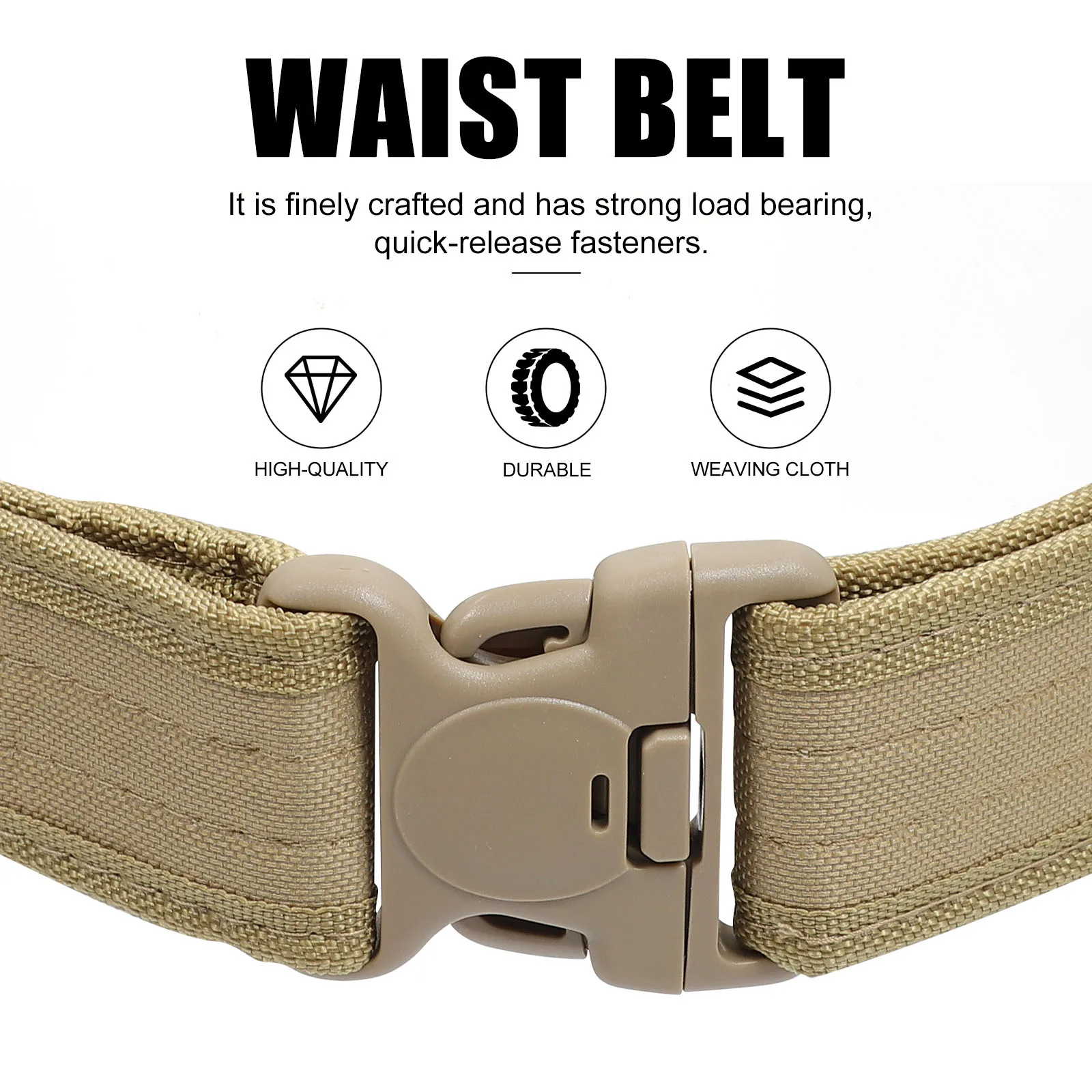 

1pcs Outdoor Waist Mountaineering Belt Lightweight Durable Mountaineering Camping Belt For Hiking Hunting Tactical Outer Wear