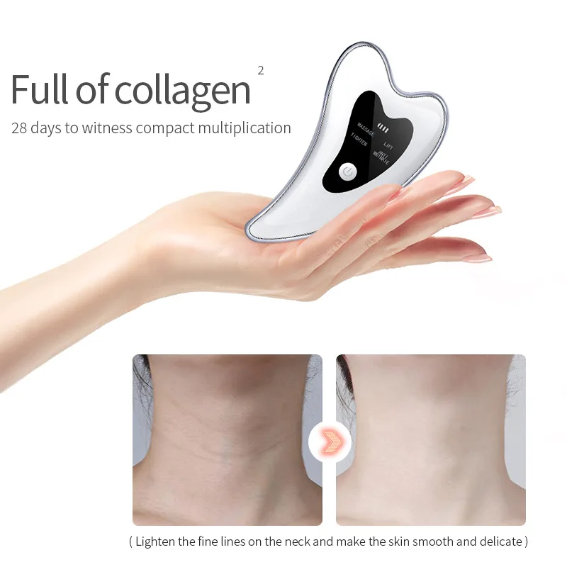 4 in 1 電動フェイスネックリフティング美容機器 USB充電式 刮痧マッサージ スクラピング器具 スキンケア 家庭用デバイス