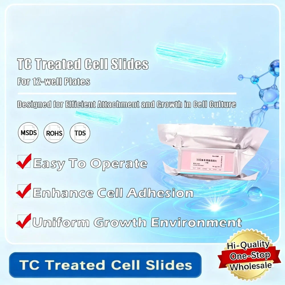 Tc Treated Cell Slides For 12-well Plates Original Product Suitable For Cell Culture Applications