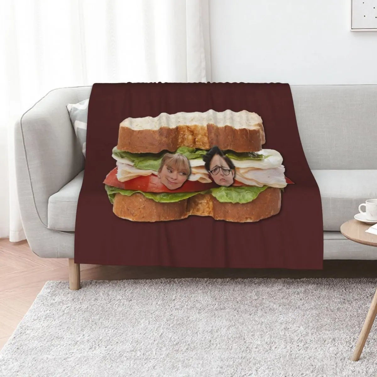 Mel and Sue Sandwich Throw Blanket decorative Hairys Decorative Beds For Sofa Thin Sofas Baby Blankets