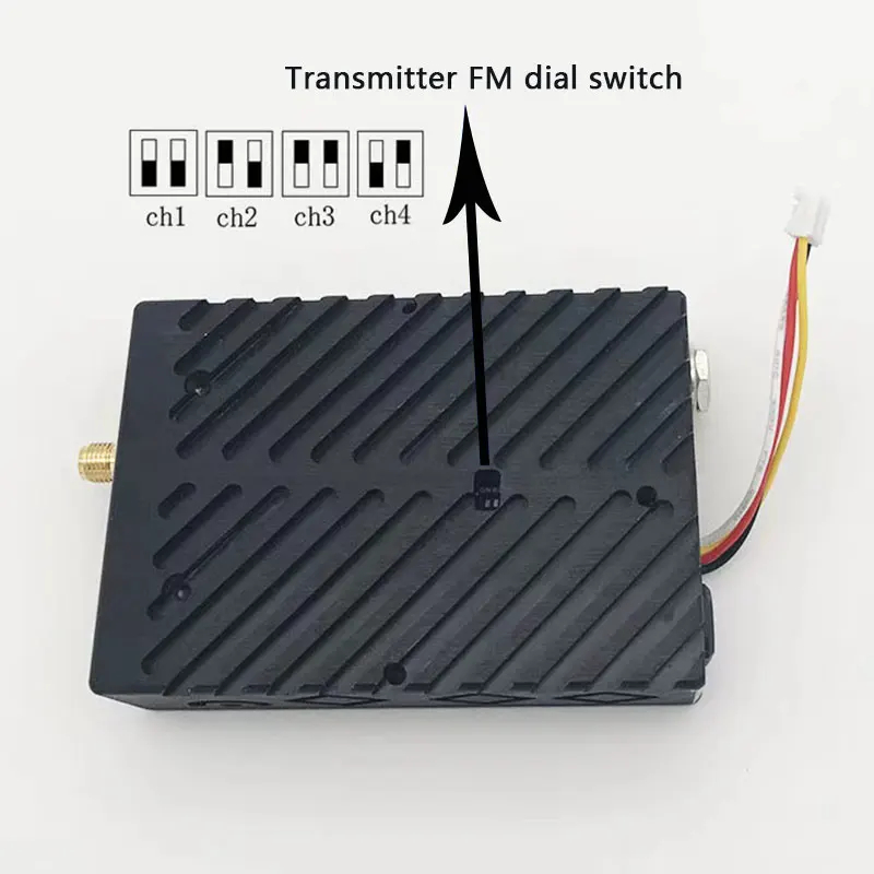 1.2g 5W 1.2Ghz 5000mW Transmissor de áudio e vídeo sem fio com receptor 1.2G Antena de alto ganho Transmissão de longo alcance