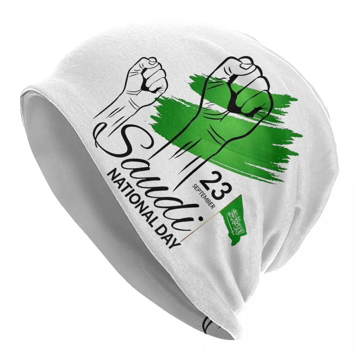 Unisex Chemo Beanie Skullies Saudi National Day 23 September 1932 Accessories Fall Winter Soft Bonnet Knitted Hat