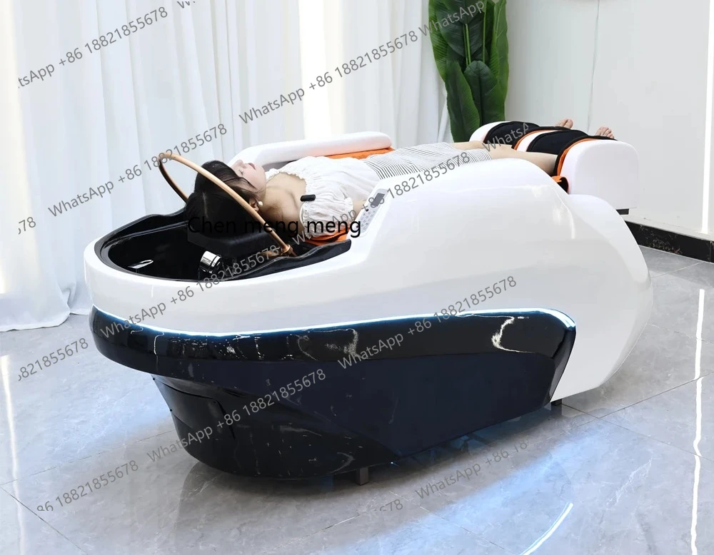

Custom luxury salon wash basin 4d full body electric massage spa beds wide shampoo bed