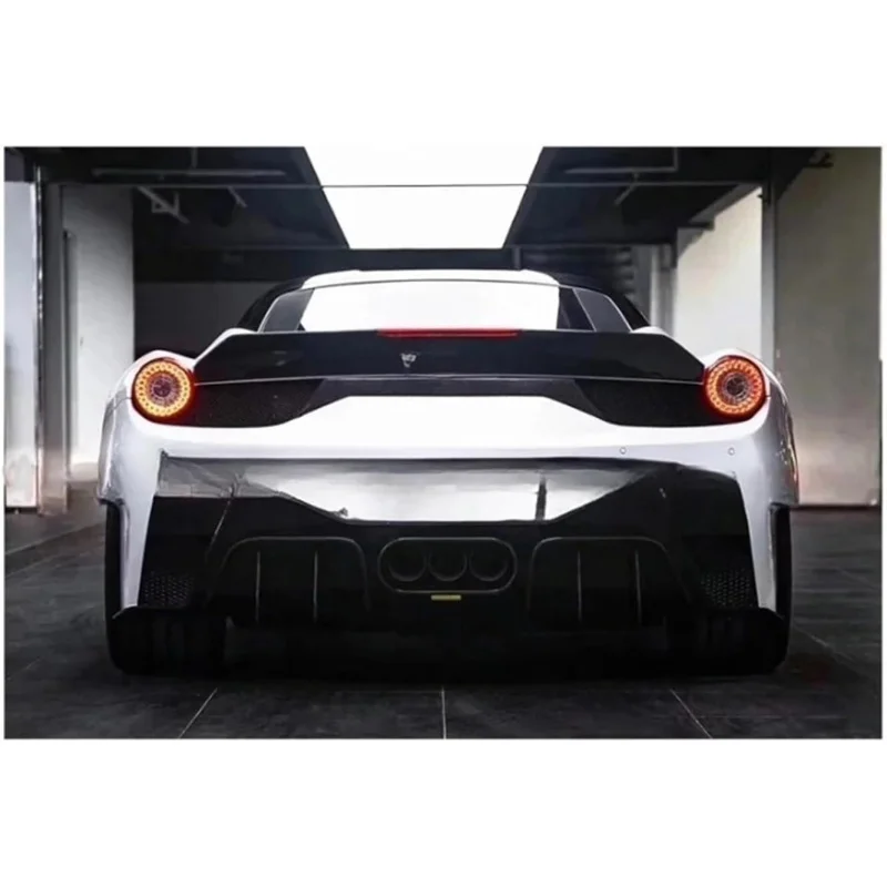 Suitable for Front Lip Spoiler FRP/Carbon Fiber Car Body Kit Front Rear Bumper Diffuser Side Skirts Wing Compatible with Ferrari