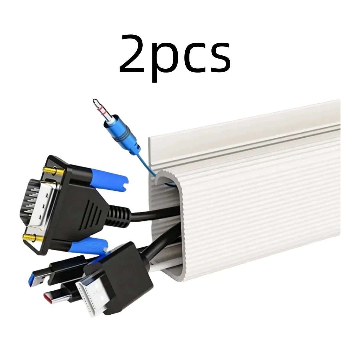 1 Stück PVC Schreibtisch-Kabelkanal Kabelmanagement Unter-Schreibtisch-Kabelkanal Kabelabdeckung Ohne Bohren für Zuhause Büro Kabelorganisator