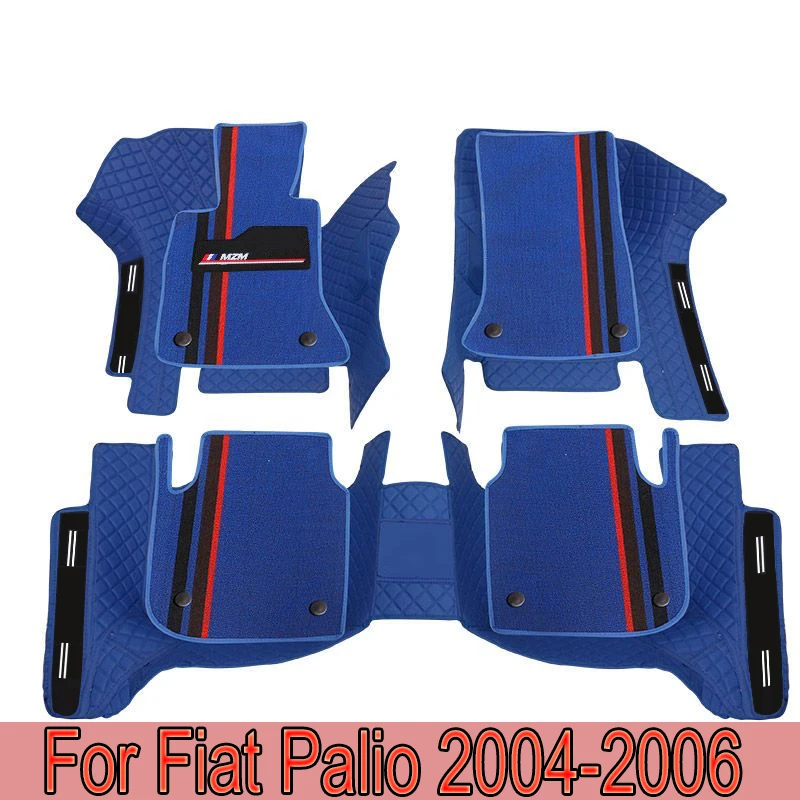 Car Floor Mats For Fiat Palio 2006 2005 2004 Auto Waterproof Leather Carpets Custom Foot Pads Car Accessories Interior Covers