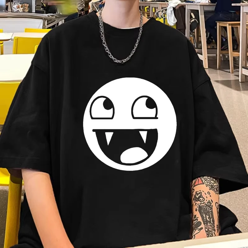 

Epic Face Domo Kun Забавные футболки с мемами Мужчины Женщины Лето с круглым вырезом Модная футболка высокого качества Повседневная футболка большого размера из 100% хлопка