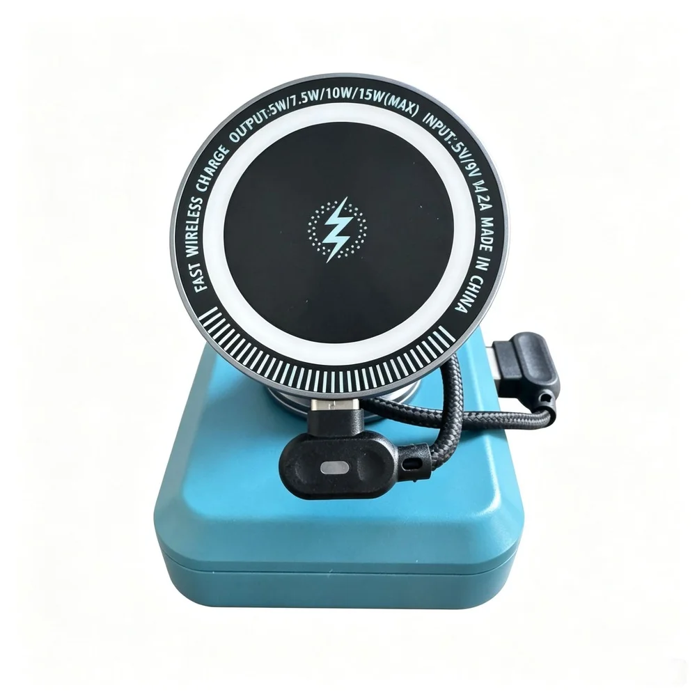 Magnetic Wireless Charger Adapter For BL1830 For 48-11-1835 For DCB200 18V Battery USB Port Fast Charging Stand