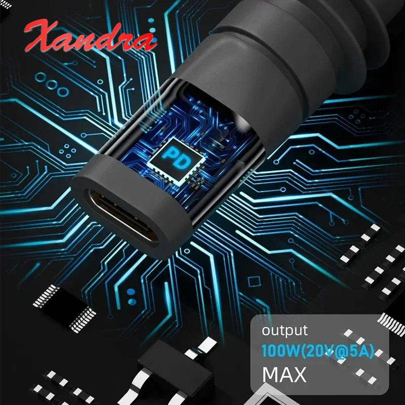 DC5521 Male to Starlink Mini USB C Female Connector Charge Barrel Jack GEN3 PD 100W Power Plug Type C to DC/D to D Power Adpater
