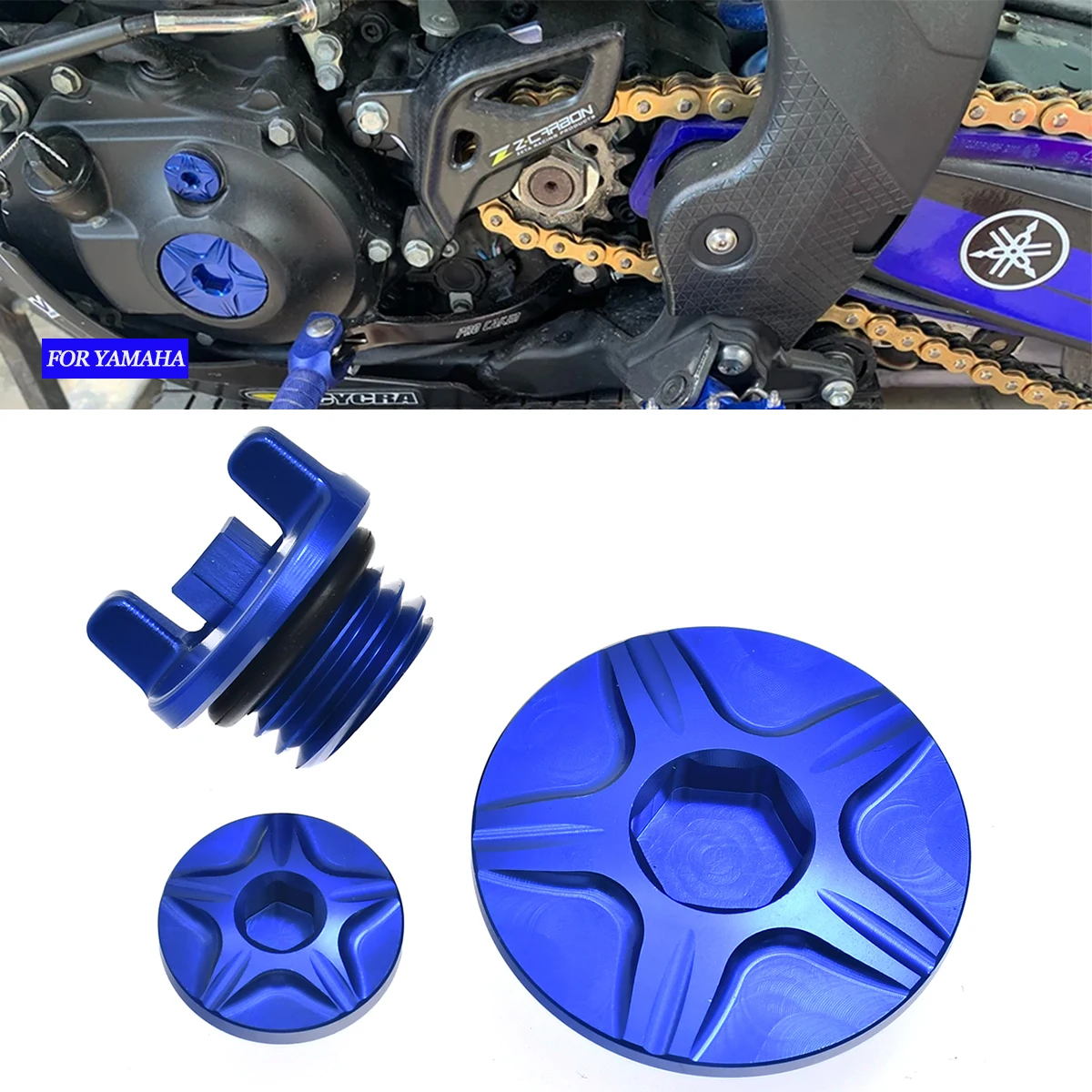 

For Yamaha WR250X WR250R WR426F WR250F WR400F YZ250F YZ450F YZ426F YZ400F TTR 50 XV XT Serow VIRAGO 250 Engine Timing Plug Cover