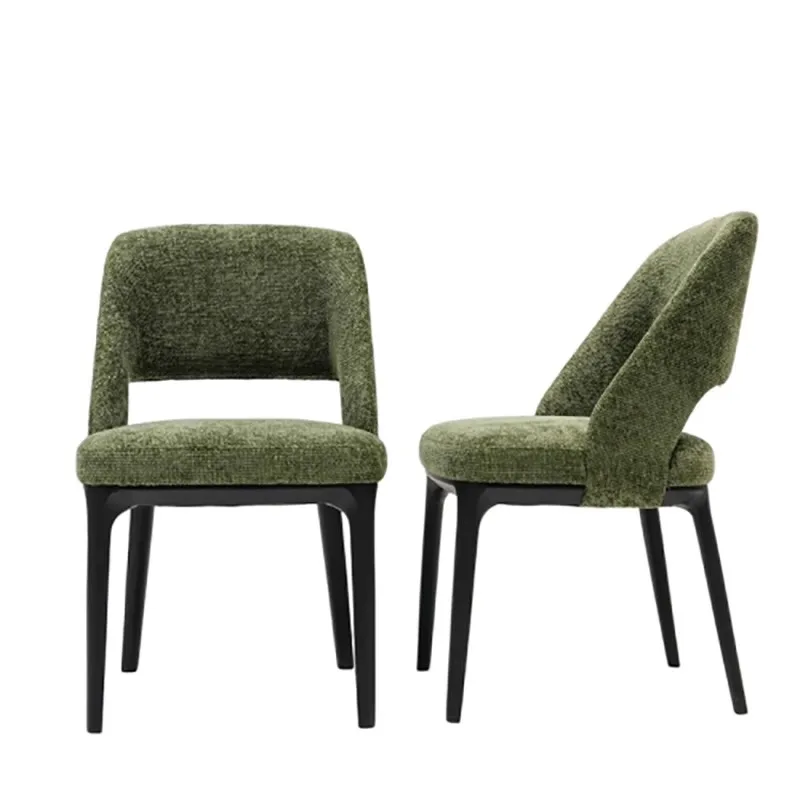 

Minimalist Nordic Style Dining Chairs Wooden Green Modern Luxury Dining Chair Comfortable Relaxing Sedie Da Pranzo Furniture