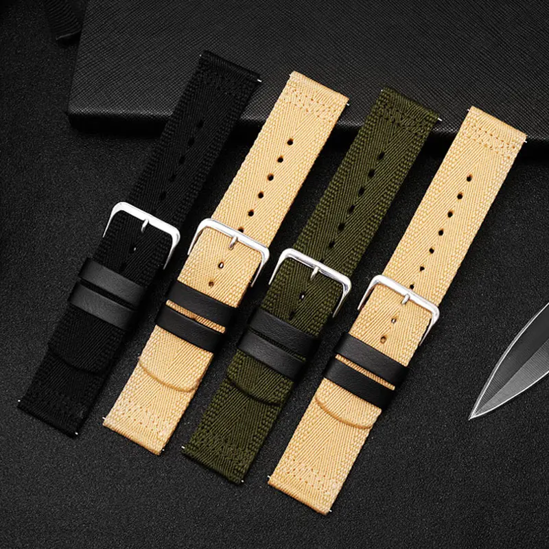 23mm quick release nylon watchband for Casio mountain watch PRW-60Y/61/50Y/70Y/30 series nylon canvas watch strap  bracelet