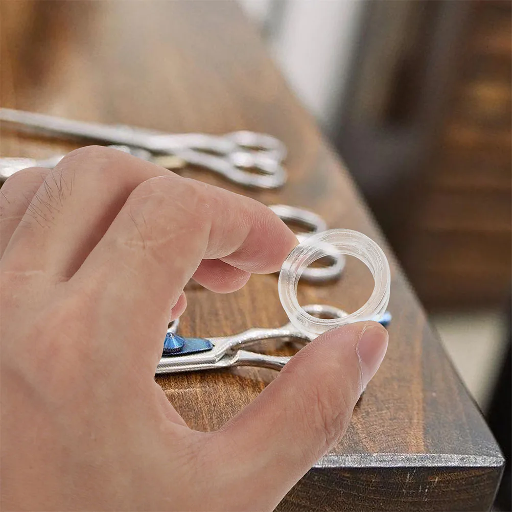 

18 Pcs Scissors Silicone Ring Dog Hair Cutting Grooming Accessories Barber Shears Non-slip