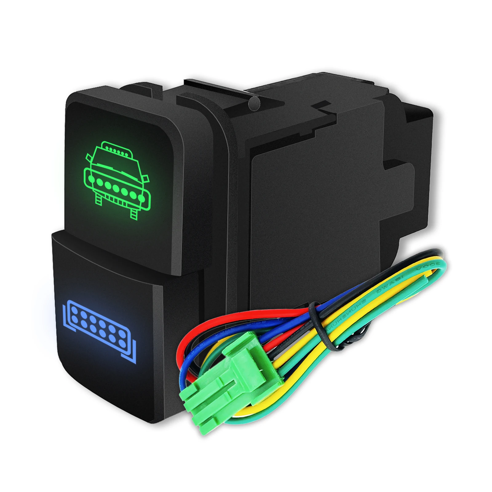 

Bumper Led Light Bar 12V Dual Push Button Switch Green Blue Led for Toyota Prado 4Runner Hilux Landcruiser RAV4 Corolla Tacoma