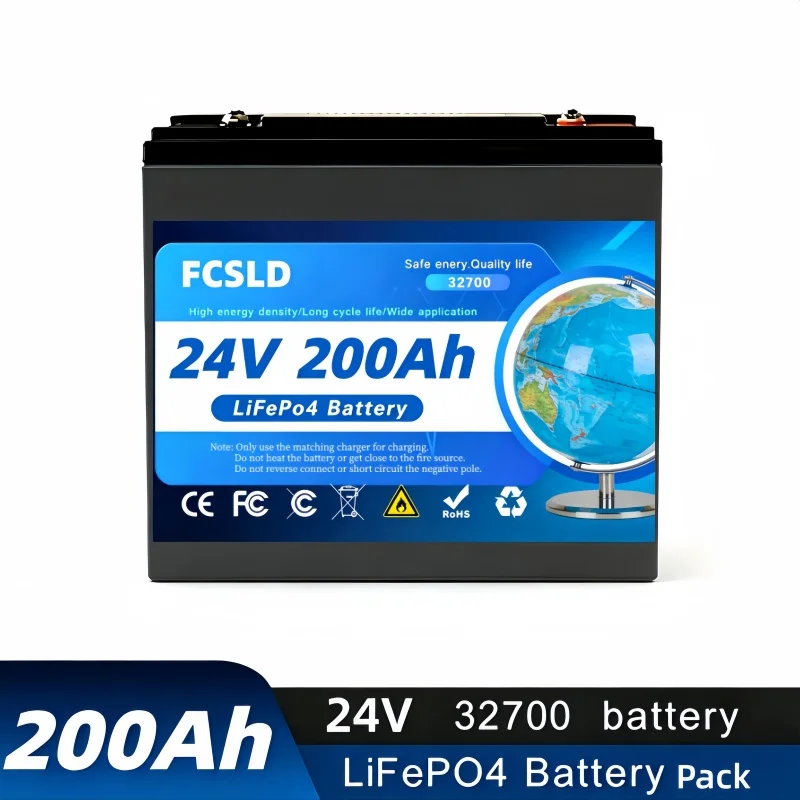 

Genuine LiFePO4 24V Lithium Battery, 100Ah-200Ah, Built-in 200A BMS, Rechargeable Battery, for RV/Camper, Solar, Marine