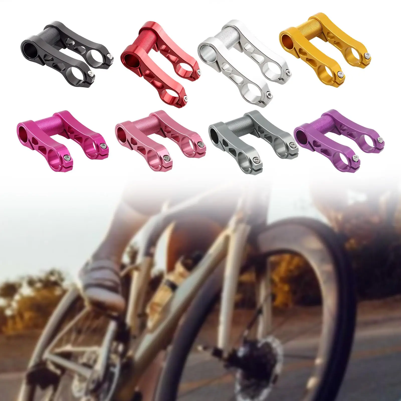 

Bicycle Handlebar Extenders Extenders Bar Mount Holder with Double Clamp