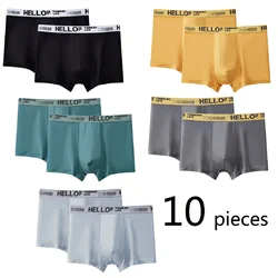 10 Pieces Men Boxers Shorts Underpants Underwear 2XL 3XL 4XL 10 Colors Mixing Soft Fashion Sports Casual