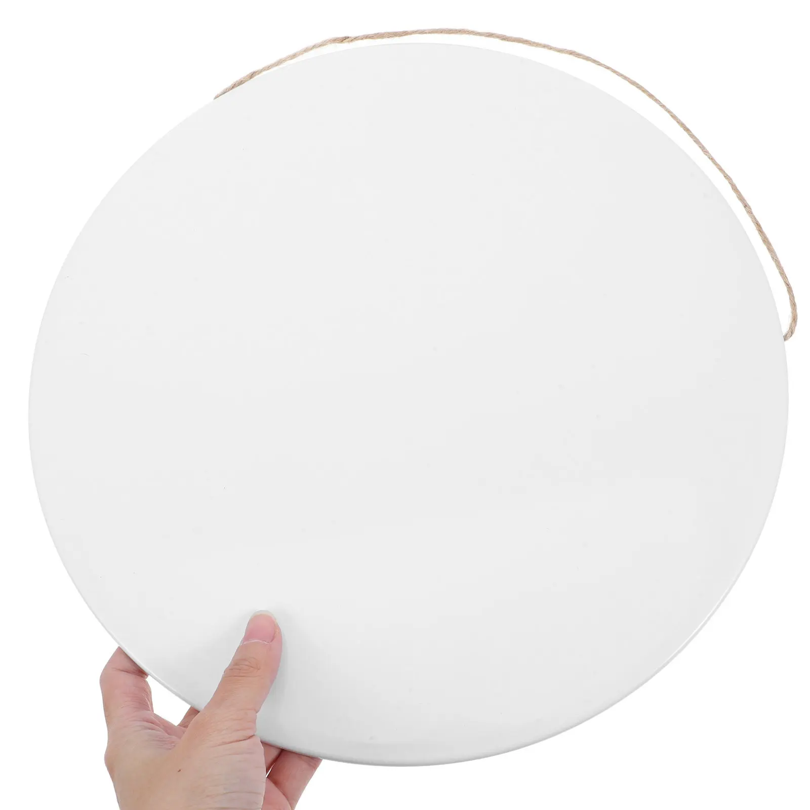 Blank Tinplate Signs 11.79x11.79 Inch White Metal Blanks Sublimation Door Hanging Plaques Yard Decor