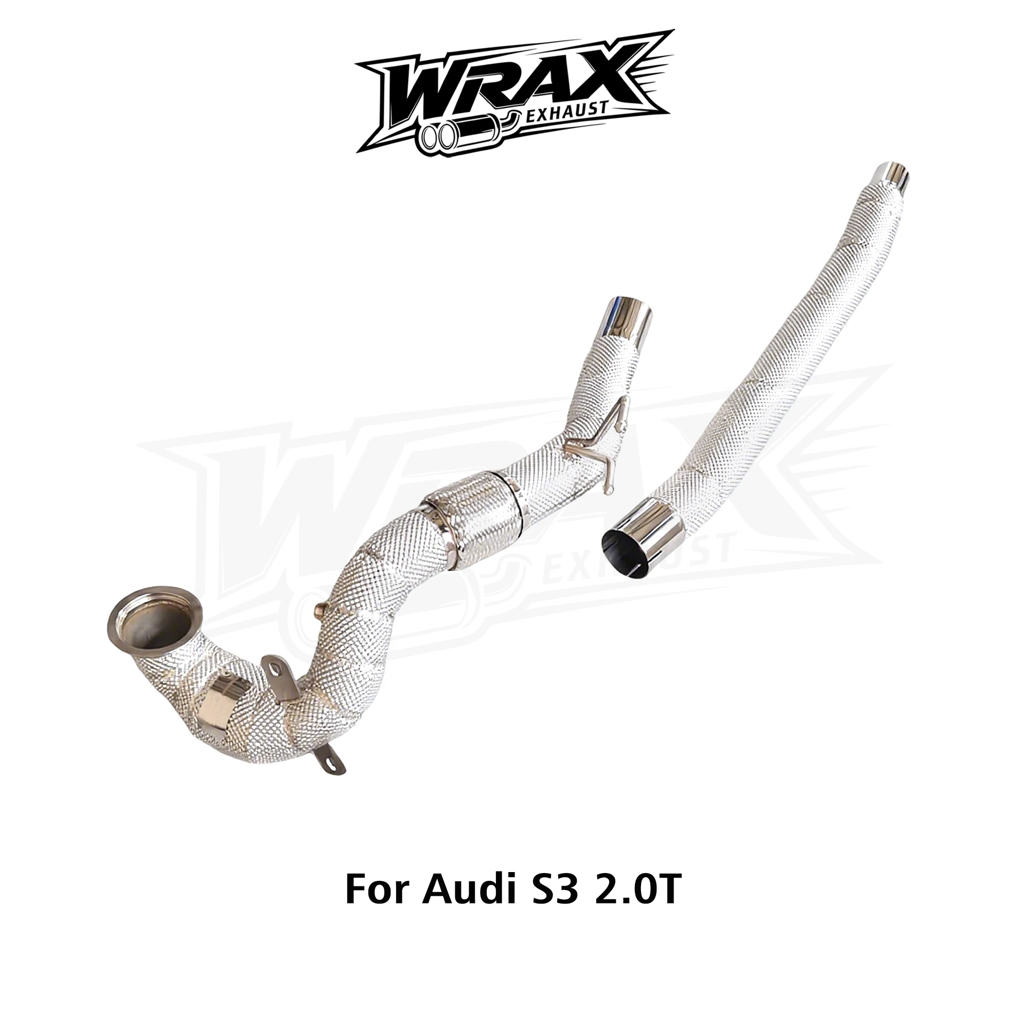 

WRAX SS304 Downpipe for Audi S3 2.0T Upgrade of Heat Shield Factory-Molded for Exact Vehicle Fit Performance Exhaust