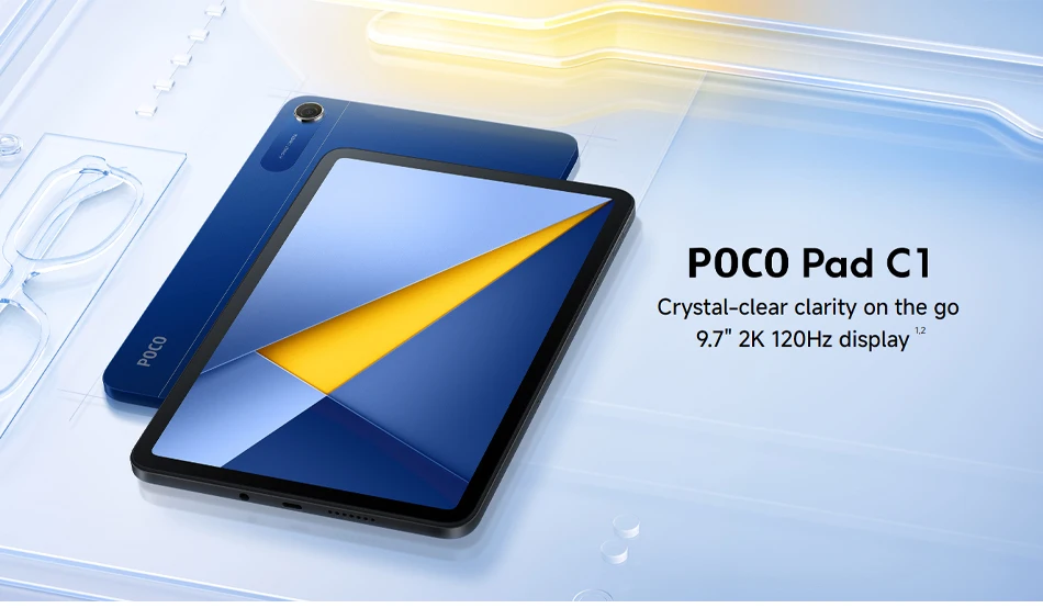 POCO Pad C1 Global version Tablet 9.7" 2K 120Hz display 8MP 7600mAh Wi-Fi Snapdragon® 6s 4G Gen 2 Mobile Platform