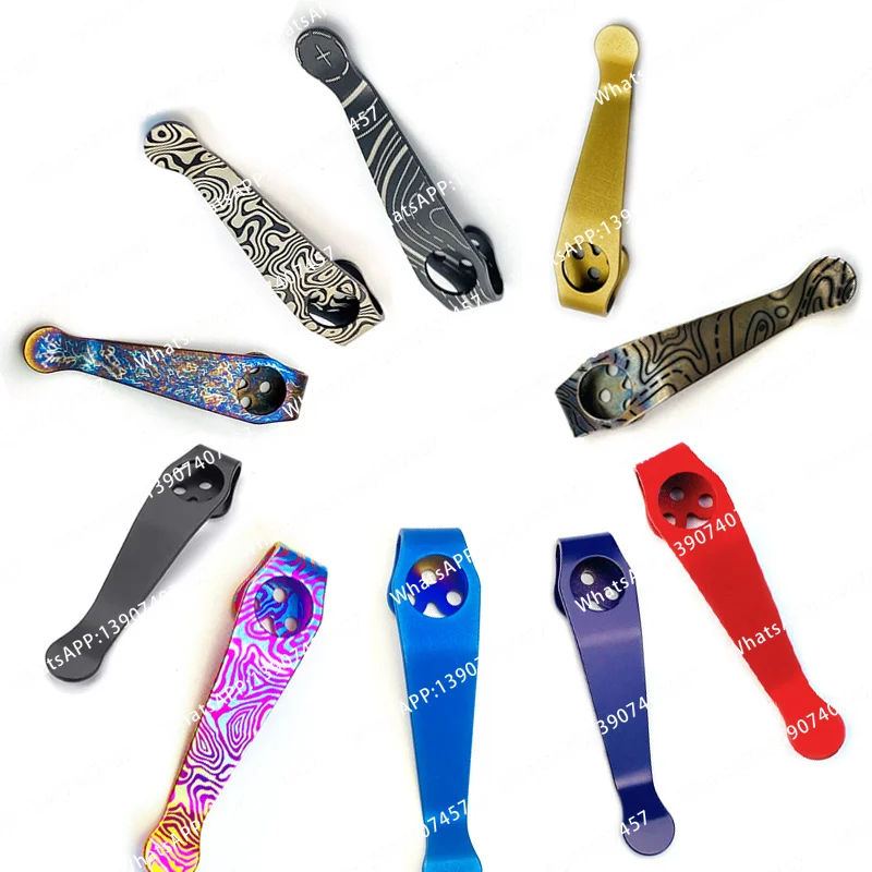 16 Color Titanium Alloy Knife Deep Carry Pocket Clip Back Clamp for Spyderco Paramilitary2 PARA2 C81 Endura C10 Delica C11 Manix