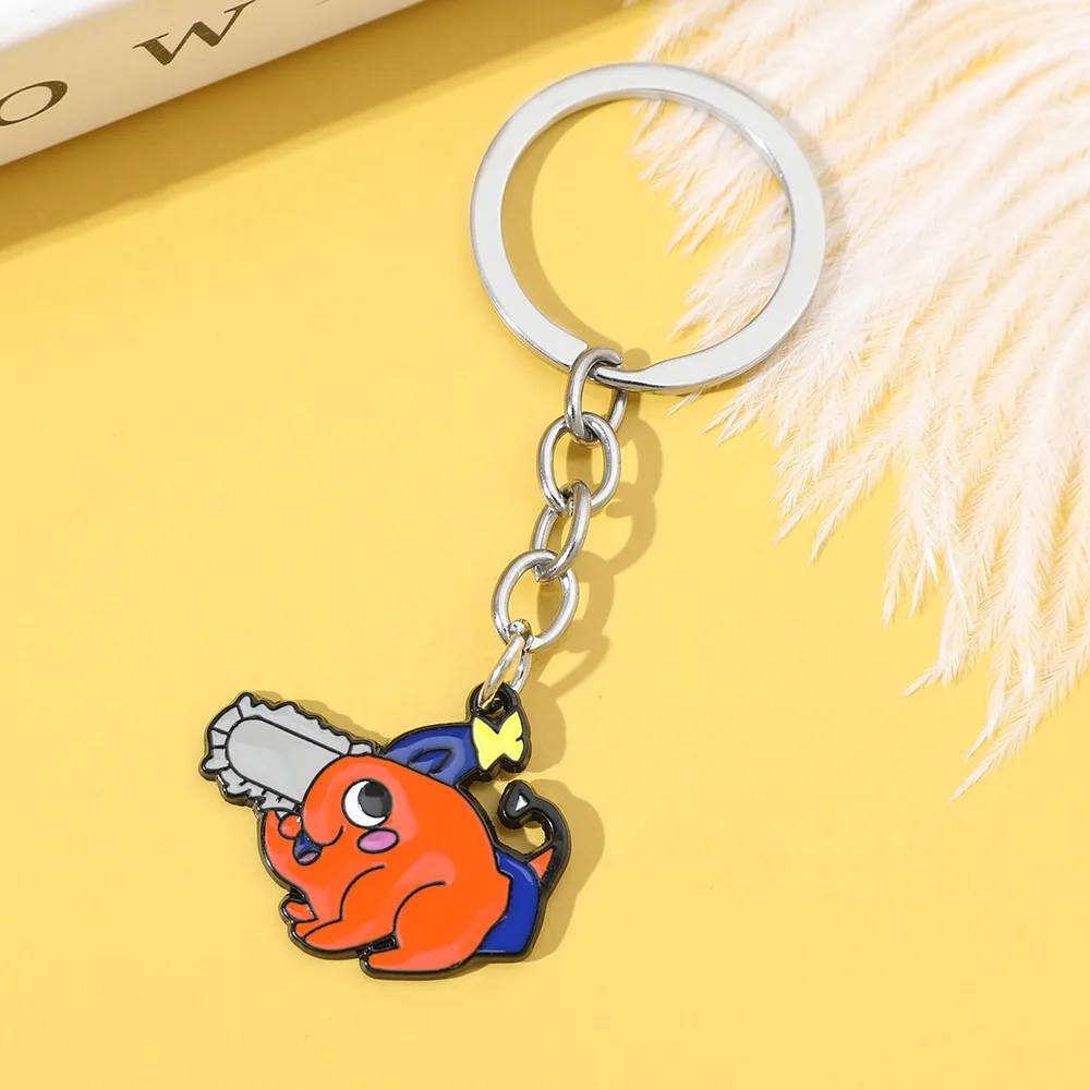 שרשרת אנימה חמודה חדשה ראה גבר keychain תליון קריקטורה מזכרות ראה אדם pokita תיק