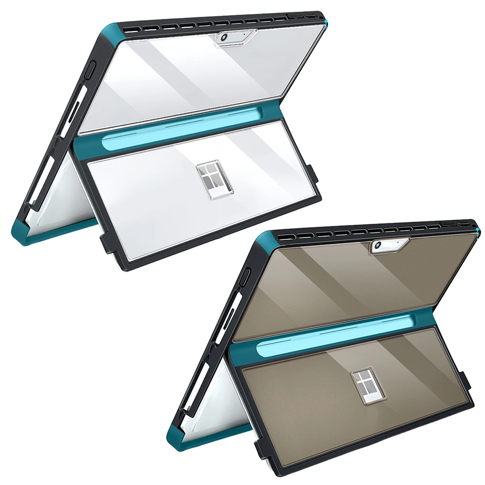 

Прочный чехол для Microsoft Surface Pro 11, 10, 9, 8, 13 дюймов, ударопрочный защитный чехол, совместимый с клавиатурой Type Cover