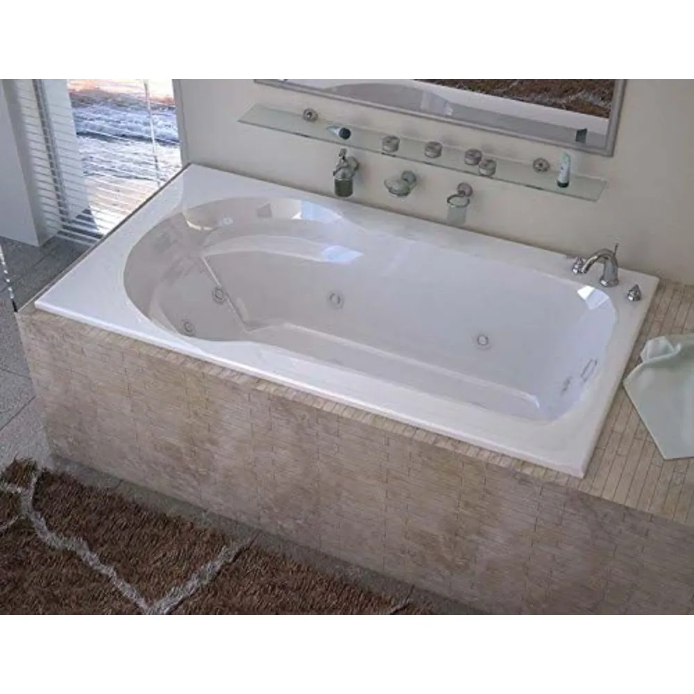 

Venzi Elda 32 x 60 Rectangular Whirlpool Jetted Bathtub with Right Drain By Atlantis