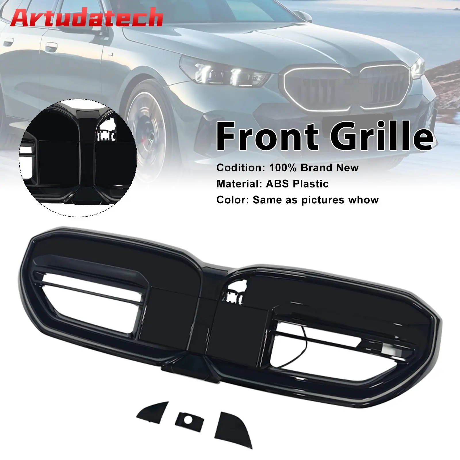 

Artudatech M60-Style Front Bumper Grille Grill Fit for BMW 5 Series I5 G60 G61 G68 2024+ Car Accessories