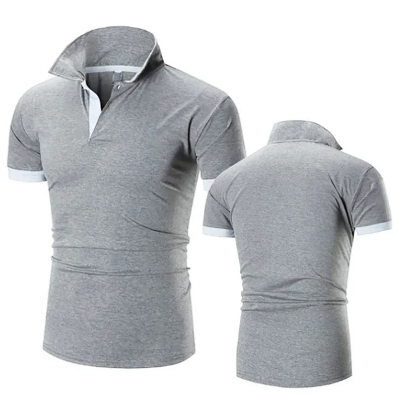 Summer New Men's Collar Hollow Short-sleeved Polo Shirt Breathable Business Fashion T-Shirt Male Brand Clothes