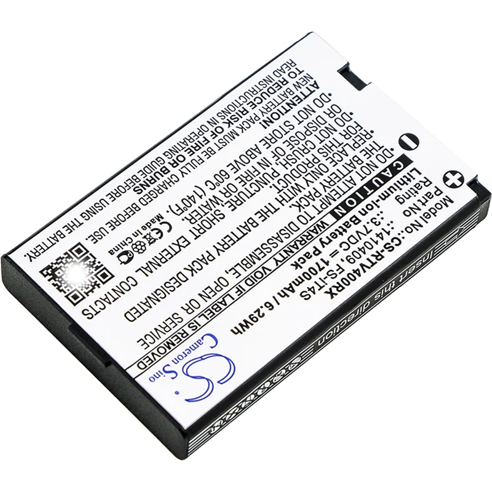 Cameron Sino 1700mAh 3.7V Remote Controller Battery For Reely GT4 EVO Part Number 1410409 FS-iT4S