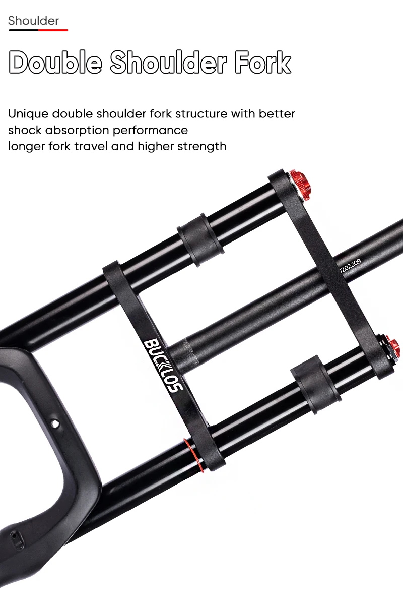 BUCKLOS MTB-Gabel 20 26 Zoll Fatbike-Gabel Doppelschulter-Mountainbike-Federung Fat Tire Fahrrad-Luftgabel für Snow Beach Bike – Detail 11