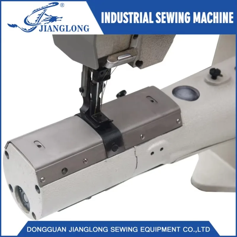 Industrial Cylinder Bed Lock Stitch Double Needle Compound Triple Feed Sewing Machine