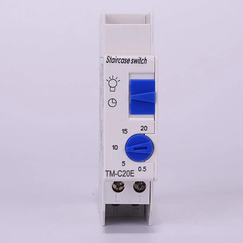 N37R_8B SINOTIMER TM-C20E 20 Minutes Stair Light Delay Timer DHC Relay Switch